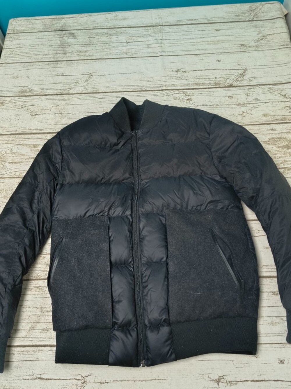Lululemon Roam Far Wool Bomber Reversible Down Jacket Size 2